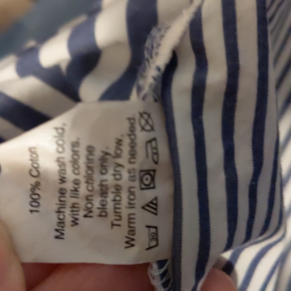 Madewell size S strightly cropped blue and white striped top - Picture 10 of 10